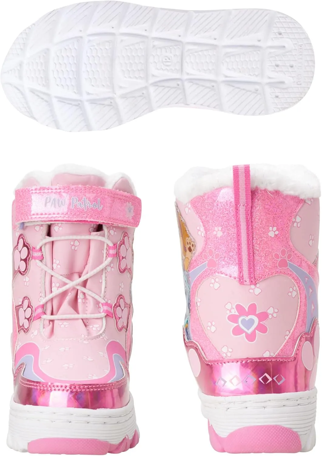 Josmo Girl's Paw Patrol Winter Water Resistant Fleece Lined Insulated Snow Boots (6T-12)