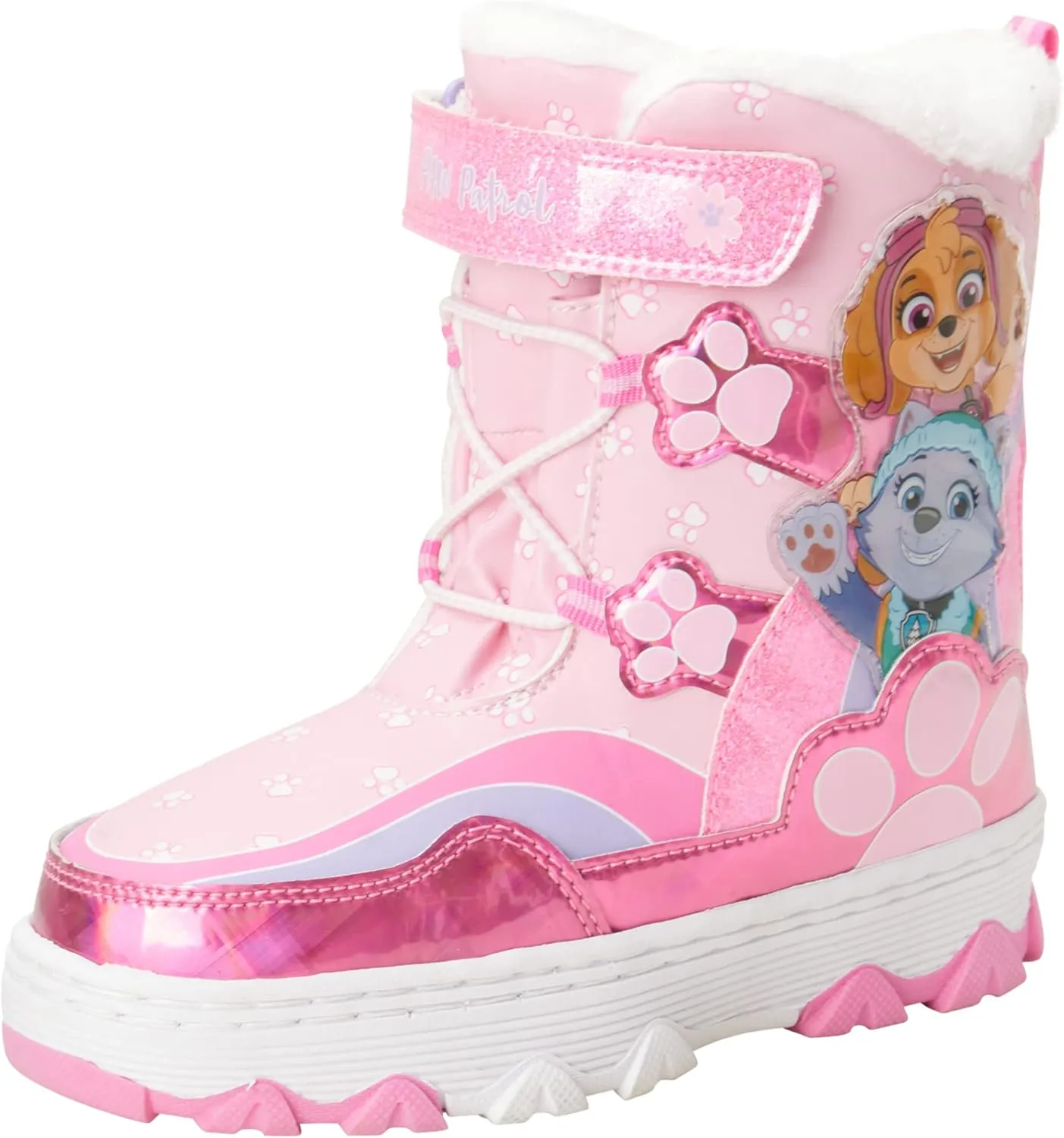 Josmo Girl's Paw Patrol Winter Water Resistant Fleece Lined Insulated Snow Boots (6T-12)