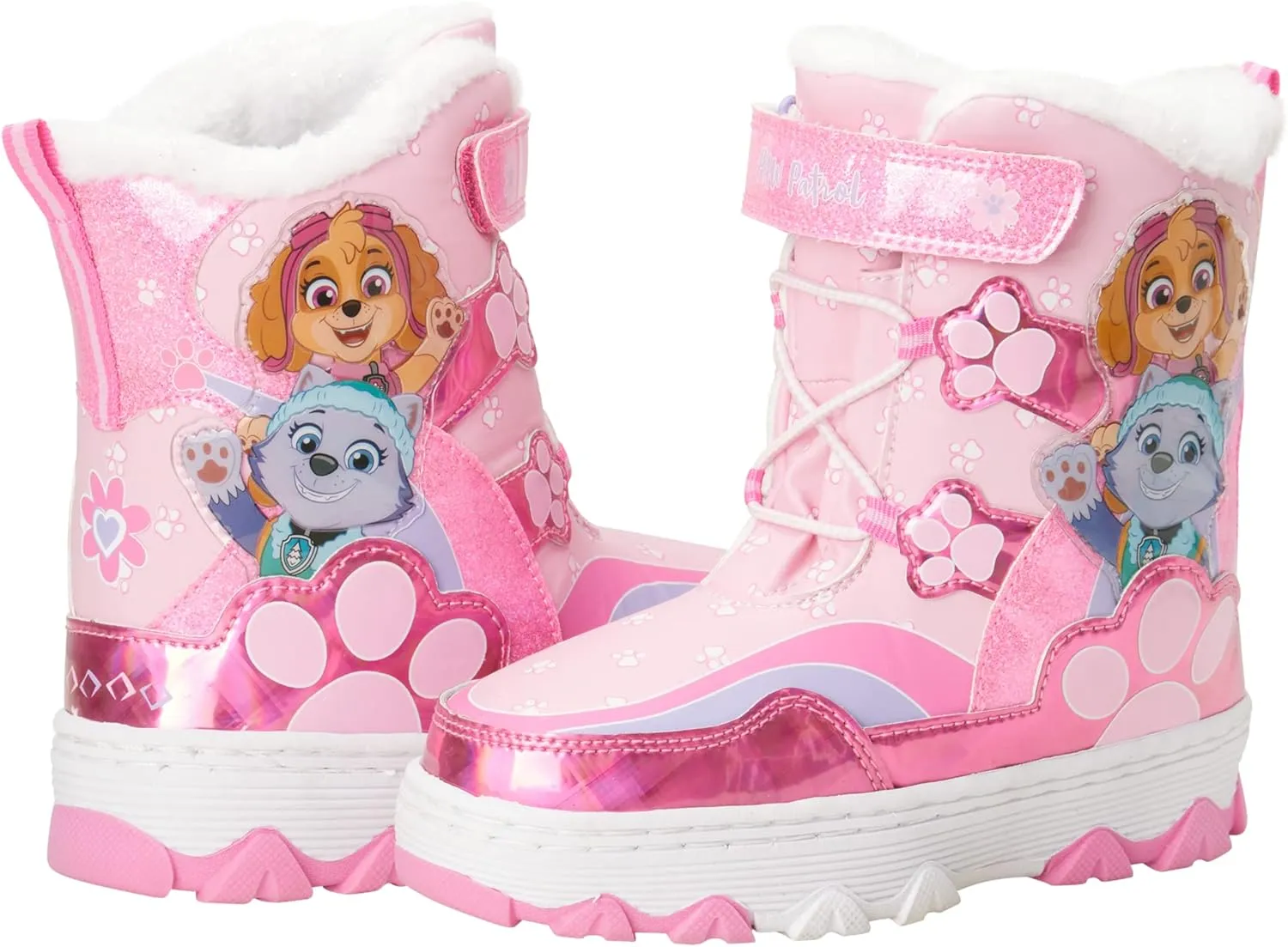 Josmo Girl's Paw Patrol Winter Water Resistant Fleece Lined Insulated Snow Boots (6T-12)