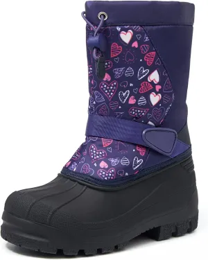 K KomForme Snow Boots for Boys & Girls Warm Waterproof Slip Resistant Winter Shoes (Toddler/Little Kid/Big Kid)