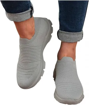 Ladmiple Gym Shoes For Women Workout Running Slip On Lightweight Tennis Shoes Non Slip Fashion Mesh Walking Sneakers