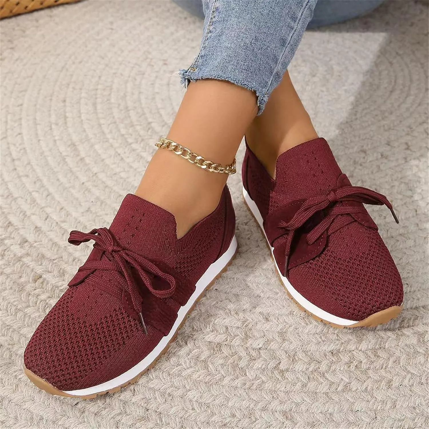 Ladmiple Running Shoes For Women Athletic Walking Shoes Slip On Casual Mesh-Comfortable Athletic Tennis Workout Sneakers 2025