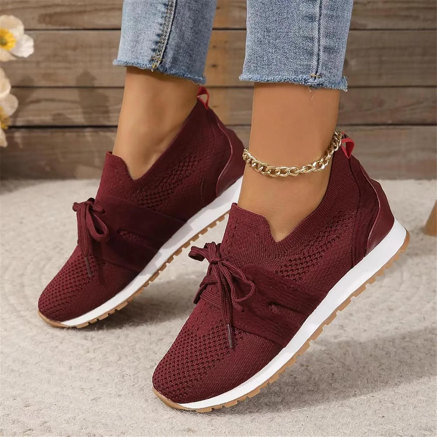 Ladmiple Running Shoes For Women Athletic Walking Shoes Slip On Casual Mesh-Comfortable Athletic Tennis Workout Sneakers 2025