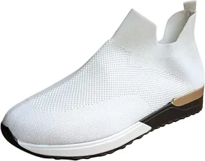 Ladmiple Running Shoes Womens Slip On Sneakers Breathable Lightweight Mesh Gym Shoes Non Slip Workout Walking Shoes