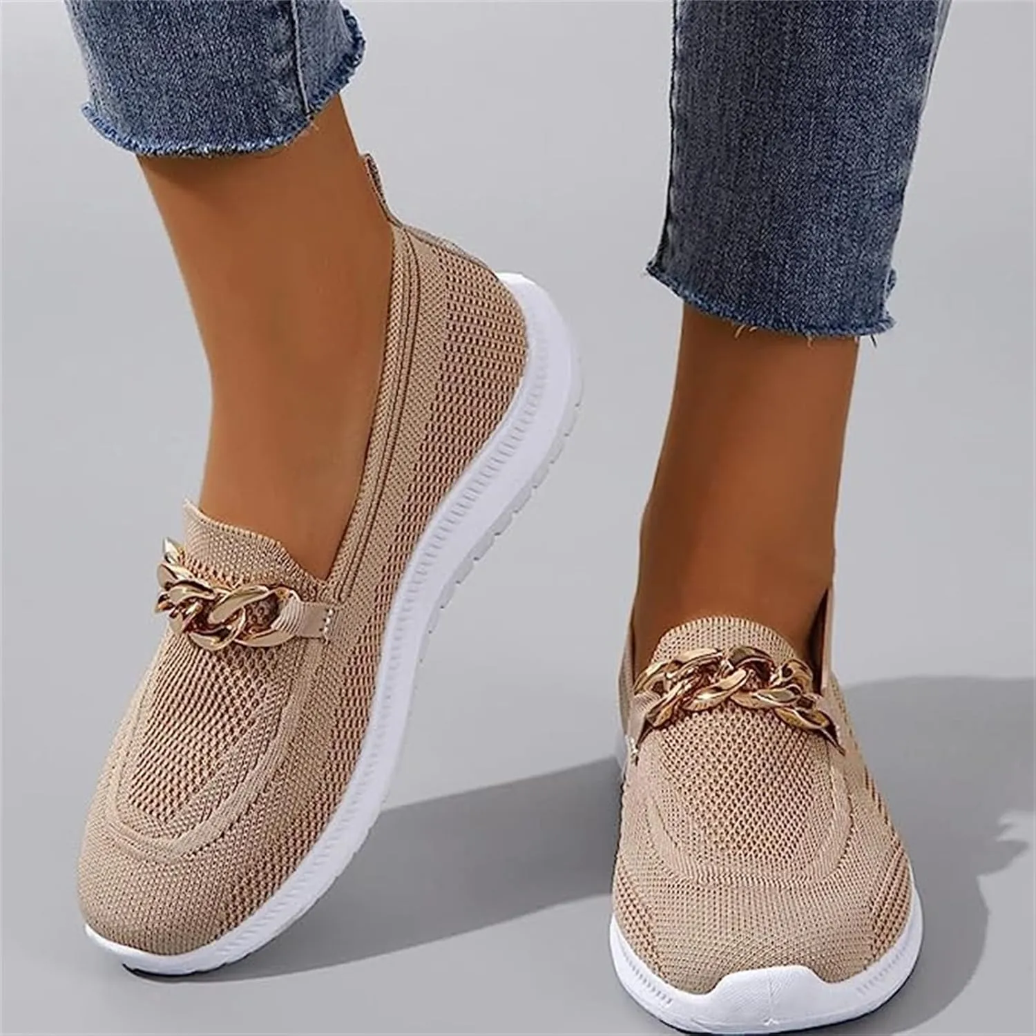 Lausiuoe Sneakers For Women Walking Shoes Slip On Running Shoes Athletic Tennis Fashion Lightweight Mesh Sock Sneakers