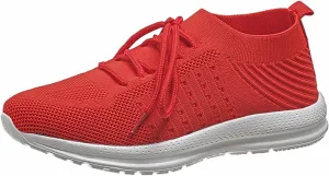 Lausiuoe Sneakers For Women Walking Shoes Slip On Running Shoes Athletic Tennis Fashion Lightweight Mesh Sock Sneakers