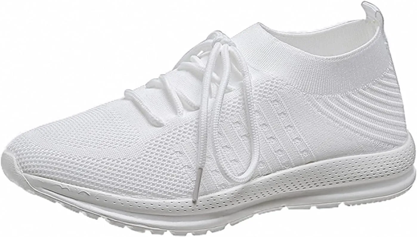 Lausiuoe Sneakers For Women Walking Shoes Slip On Running Shoes Athletic Tennis Fashion Lightweight Mesh Sock Sneakers