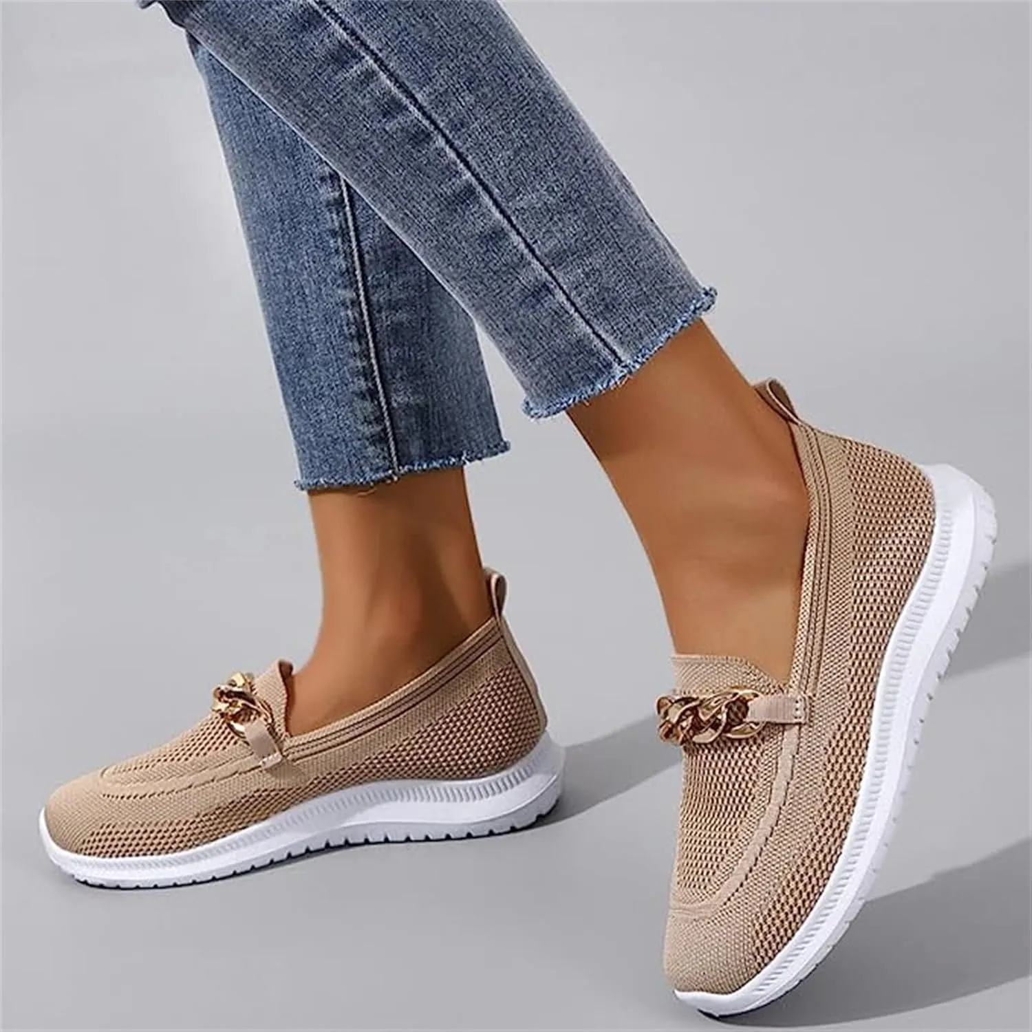 Lausiuoe Sneakers For Women Walking Shoes Slip On Running Shoes Athletic Tennis Fashion Lightweight Mesh Sock Sneakers