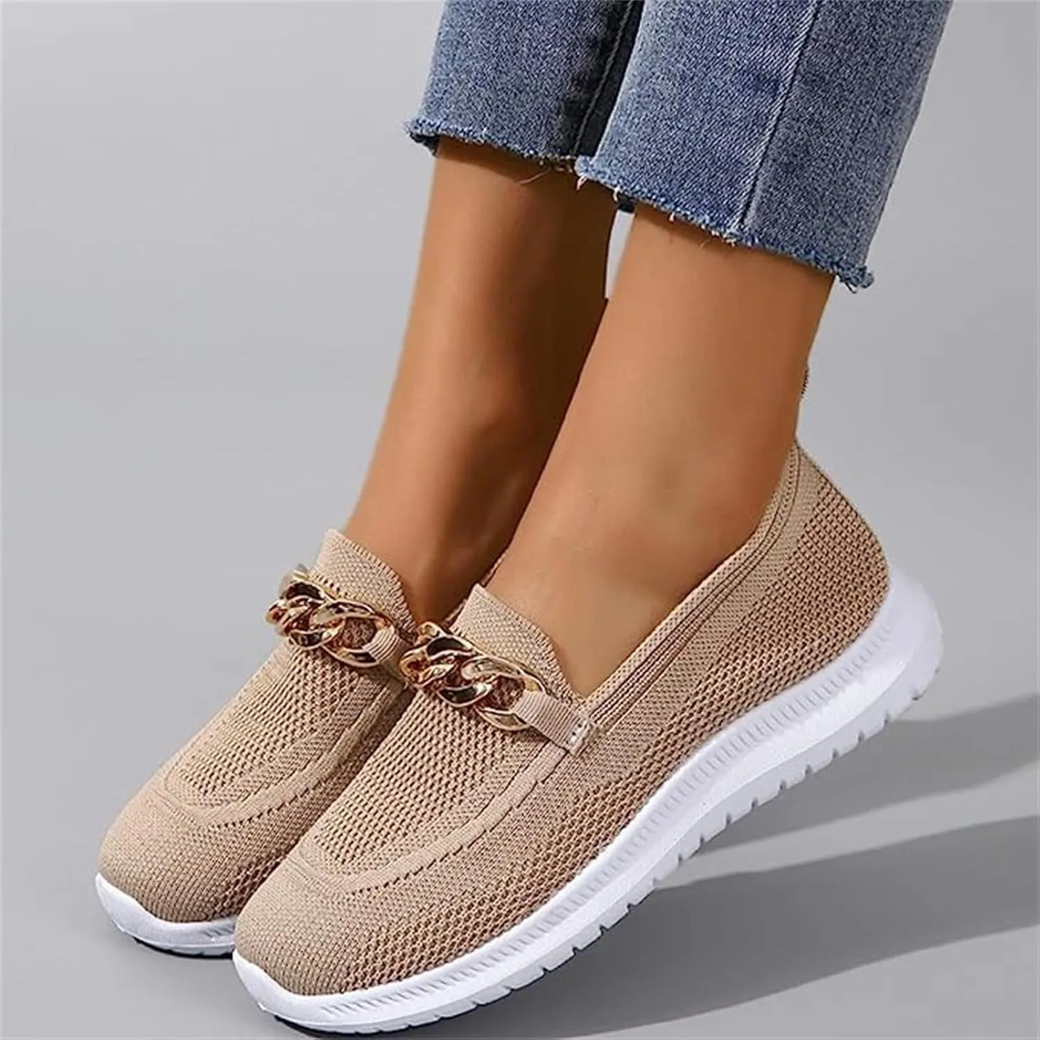 Lausiuoe Sneakers For Women Walking Shoes Slip On Running Shoes Athletic Tennis Fashion Lightweight Mesh Sock Sneakers