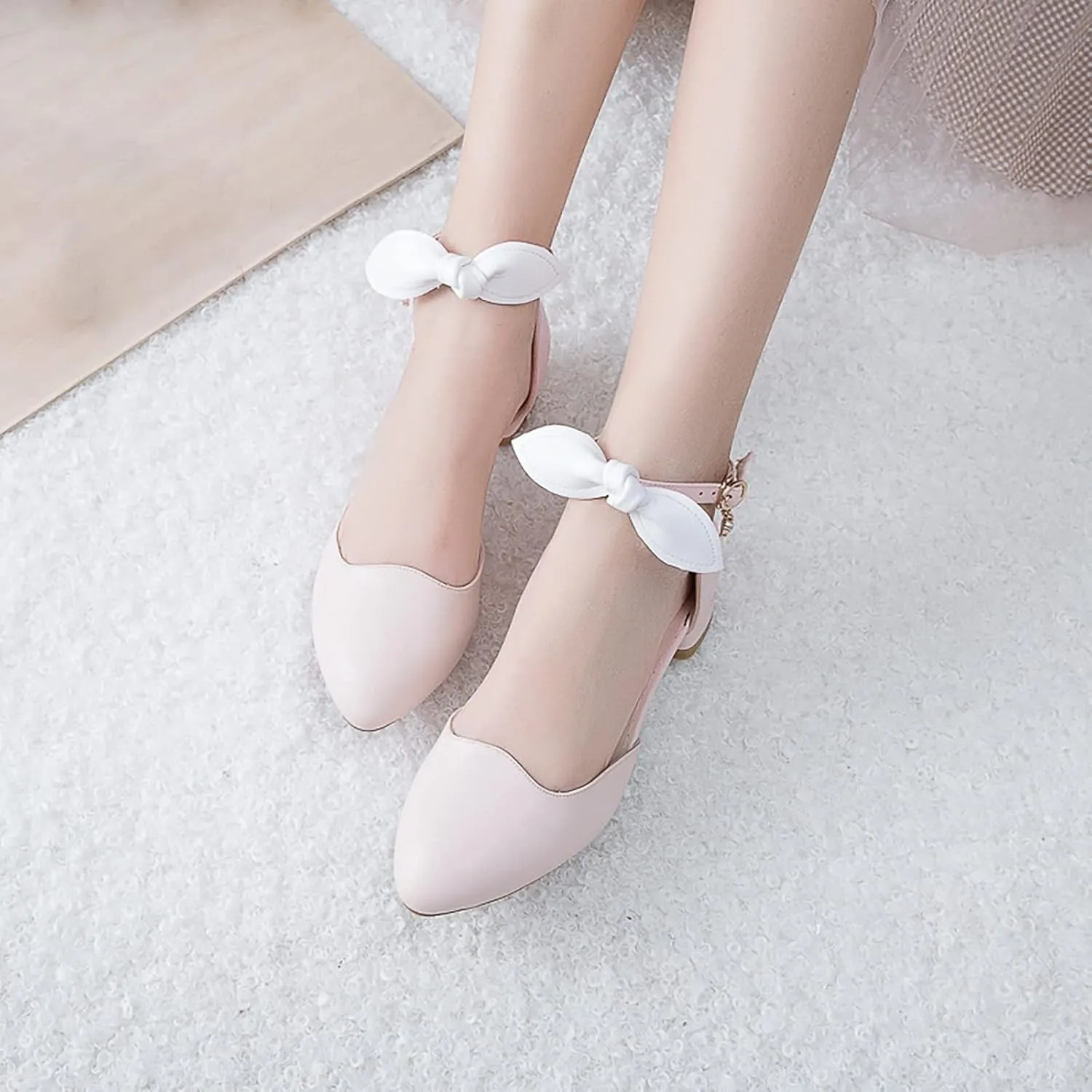 Little/big Girls Dress Sandals Kids Heels Close Toe Ankle Strap Shoes Solid Flower Wedding Party Shoes