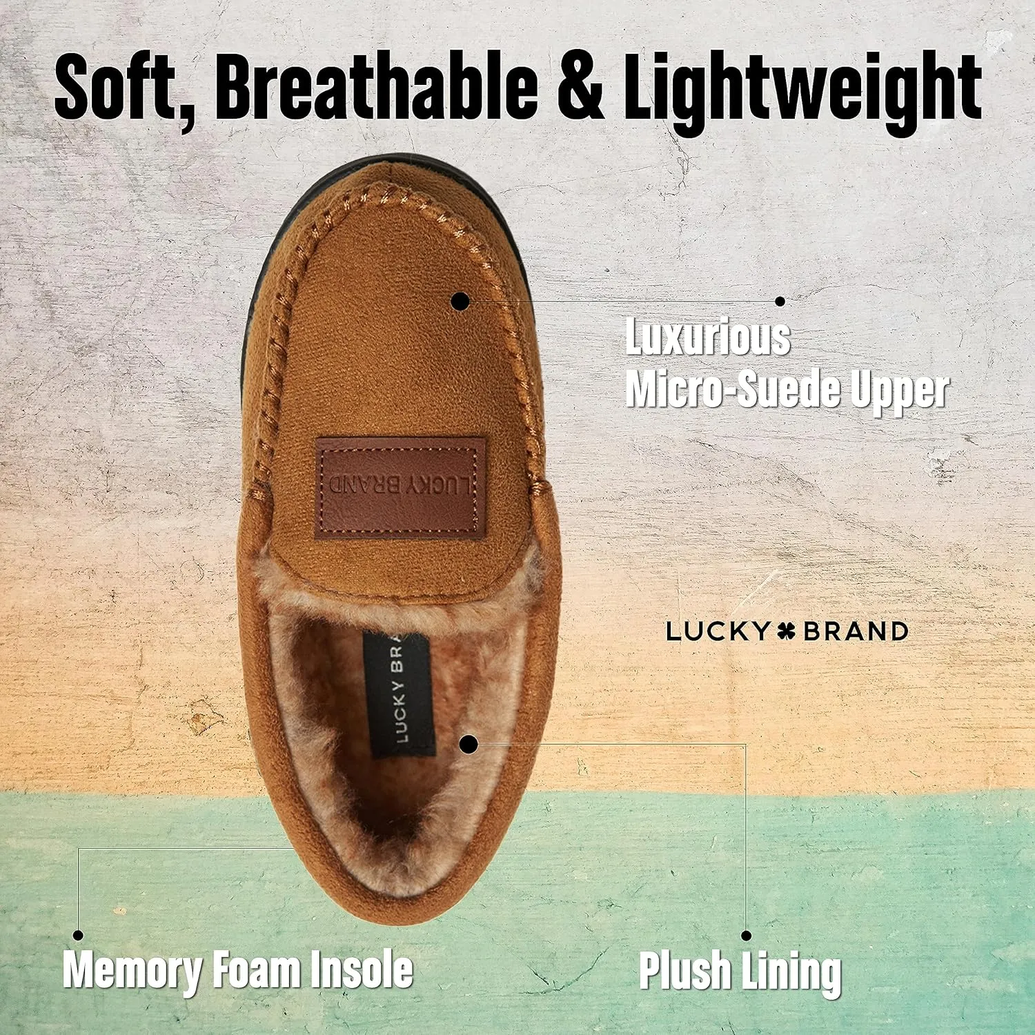 Lucky Brand Boy's Moccasin Slippers  Cozy and Stylish Indoor Footwear for Boys