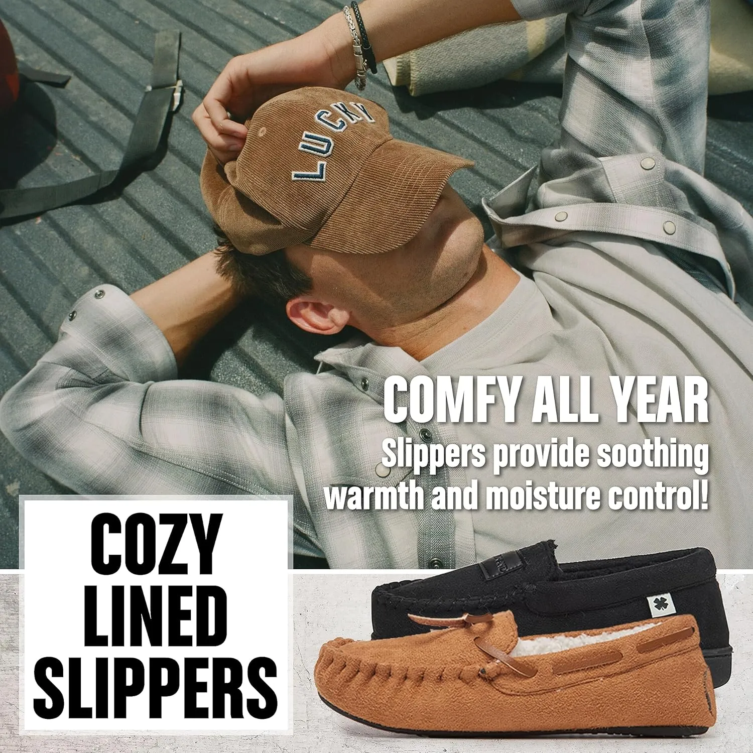 Lucky Brand Boy's Moccasin Slippers  Cozy and Stylish Indoor Footwear for Boys