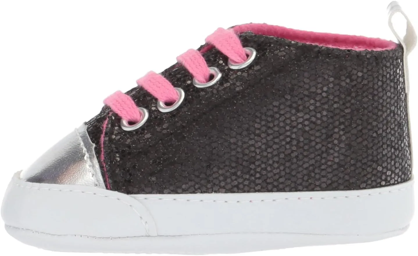 Luvable Friends Baby-Girl's Sparkly Sneaker Crib Shoe