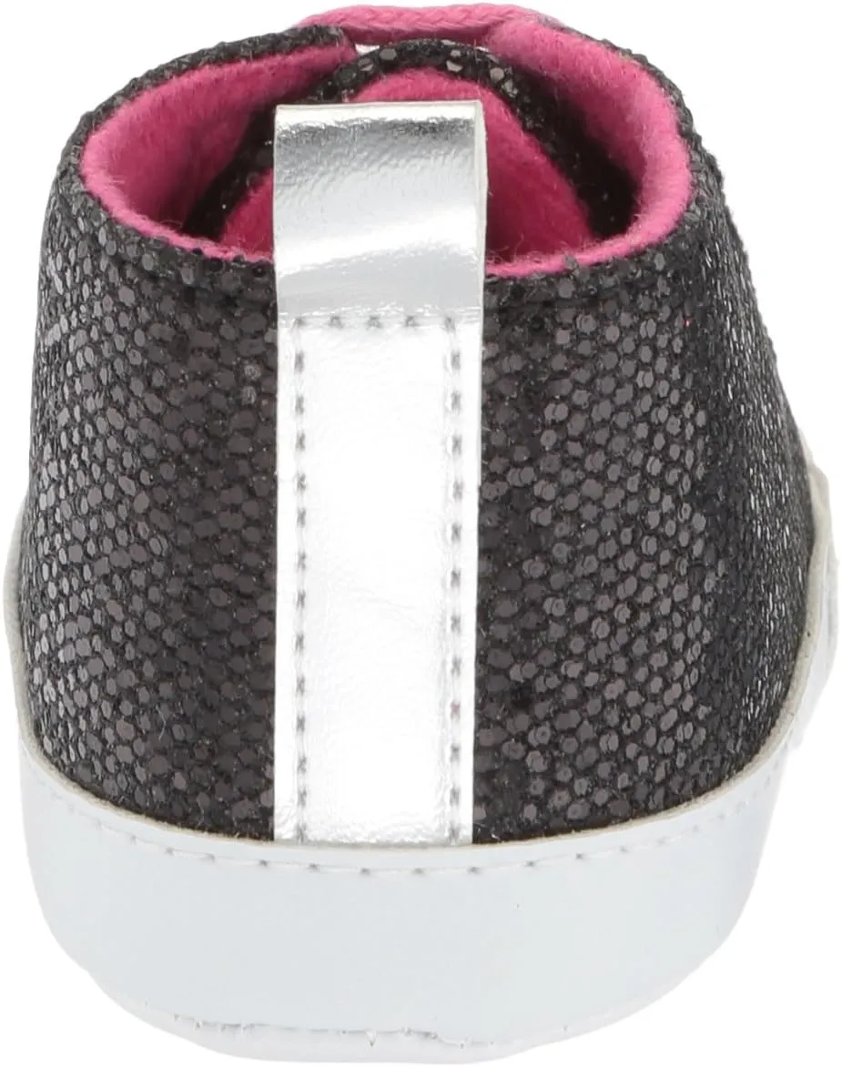 Luvable Friends Baby-Girl's Sparkly Sneaker Crib Shoe