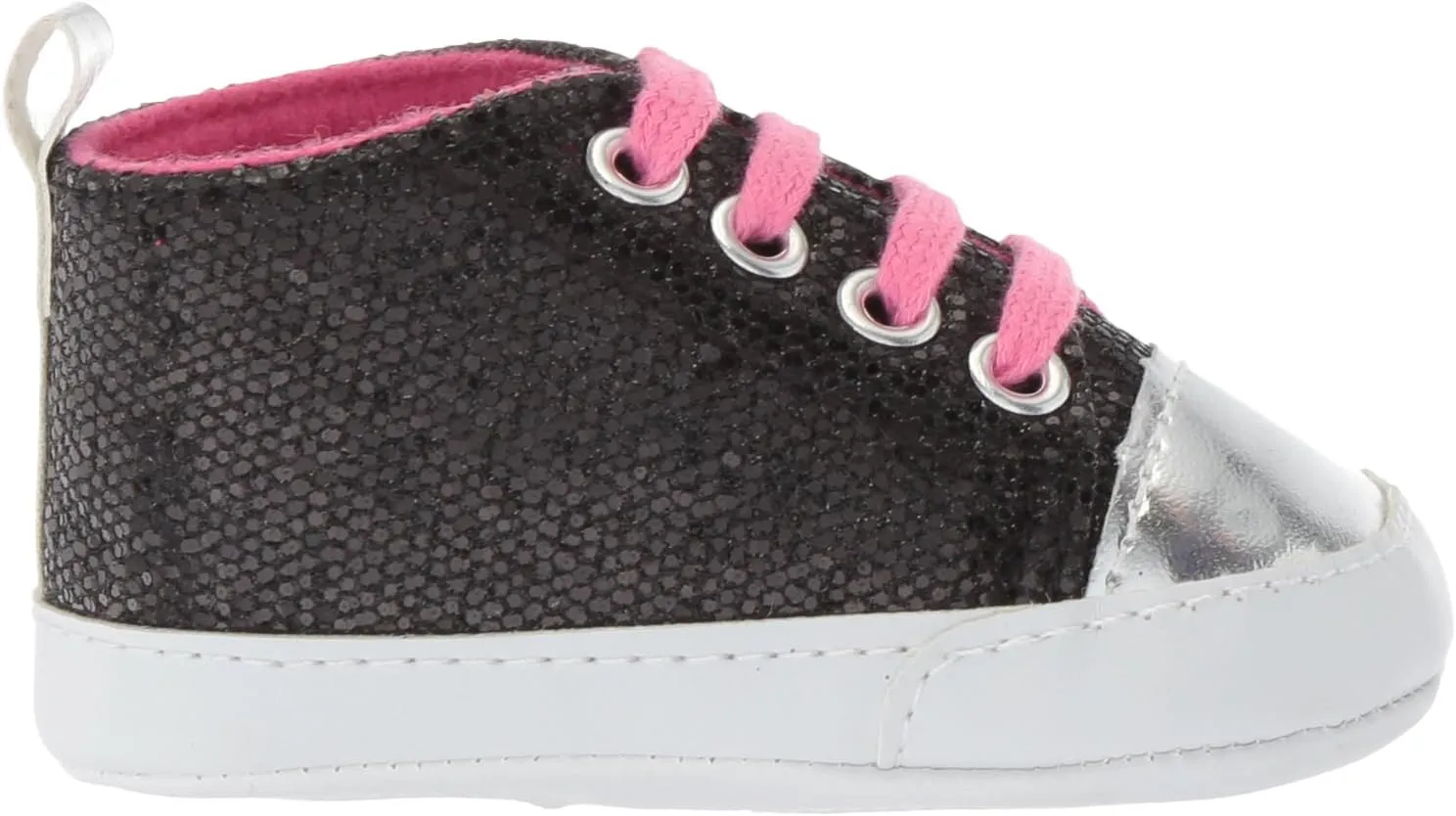 Luvable Friends Baby-Girl's Sparkly Sneaker Crib Shoe