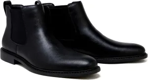 Mens Black Chelsea Boots-Slip-On Comfy Mens Casual Suede Ankle Boots