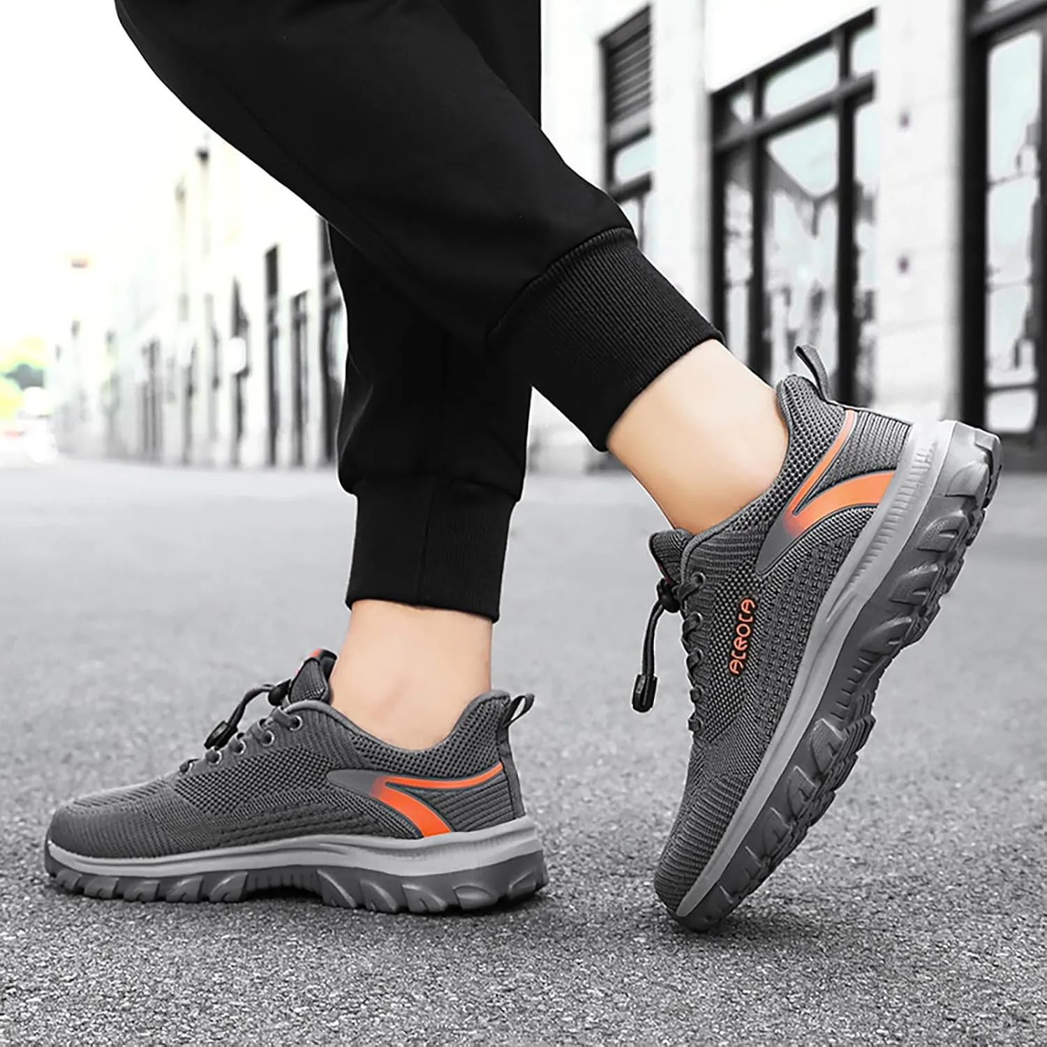 Men's Breathable Barefoot Shoes Comfortable Lightweight Casual Walking Shoe Arch Support Walking Shoes for Men