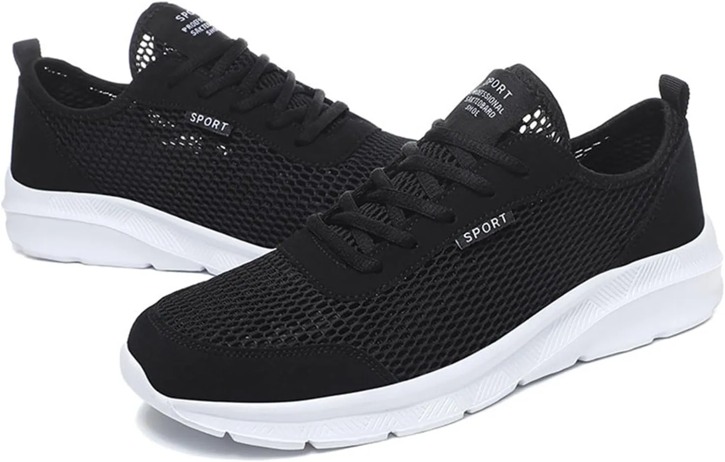 Mens Breathable Lace Up Running Shoes Comfortable Breathable Lace Up Sneaker Lightweight Diabetic Shoes for Men