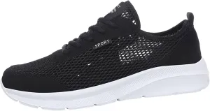 Mens Breathable Lace Up Running Shoes Comfortable Breathable Lace Up Sneaker Lightweight Diabetic Shoes for Men