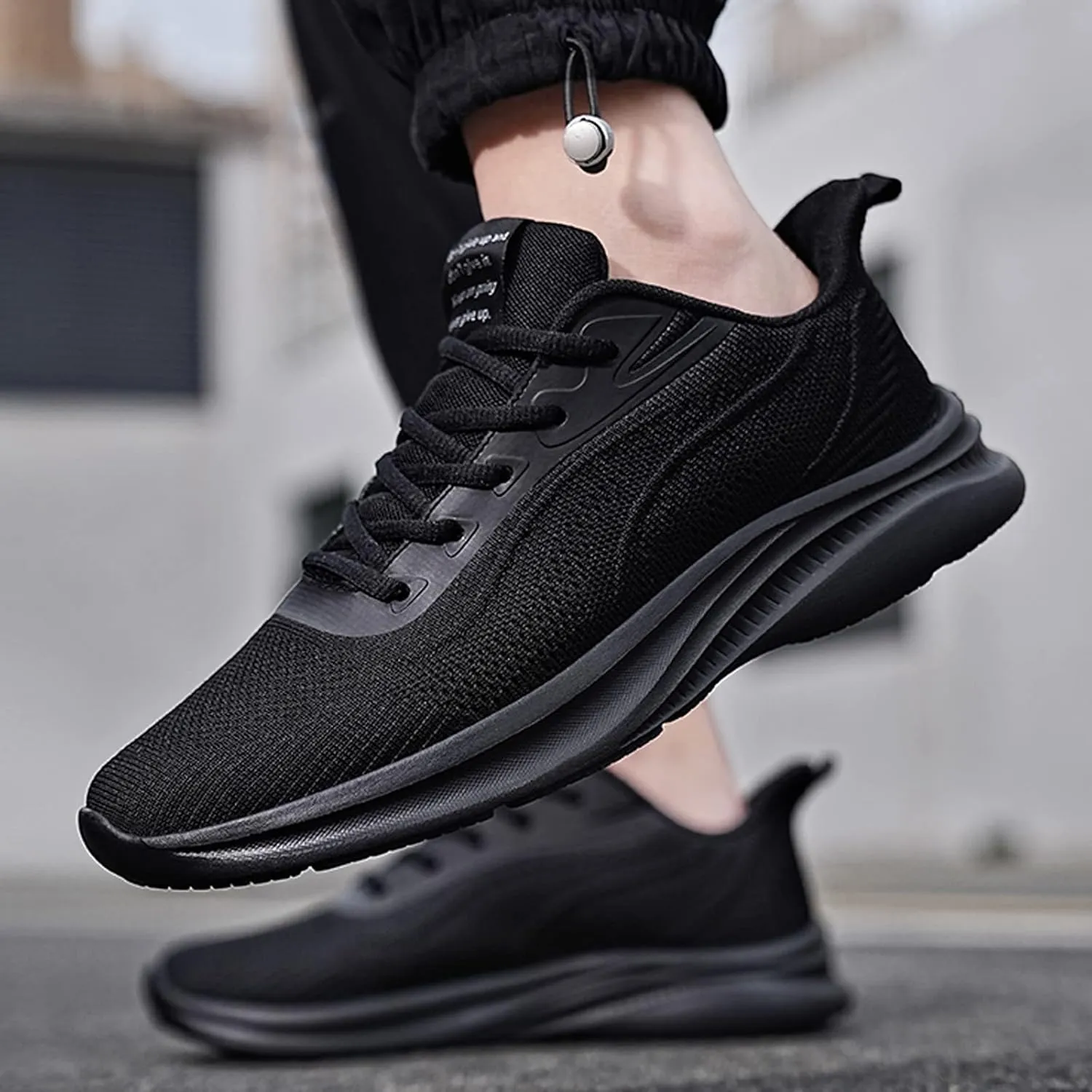 Men's Minimalist Barefoot Shoes Breathable Elastic Fly Woven Mesh Sneaker Lightweight Non Slip Sneakers for Men