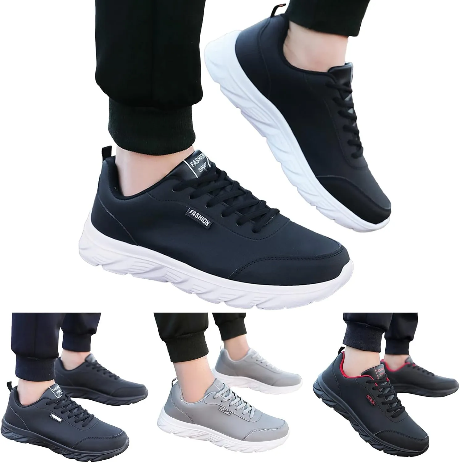 Men's Orthopedic Comfortable Slip-On Shoes Lightweight Sport Gym Jogging Walking Sneaker Non Slip Walking Shoes
