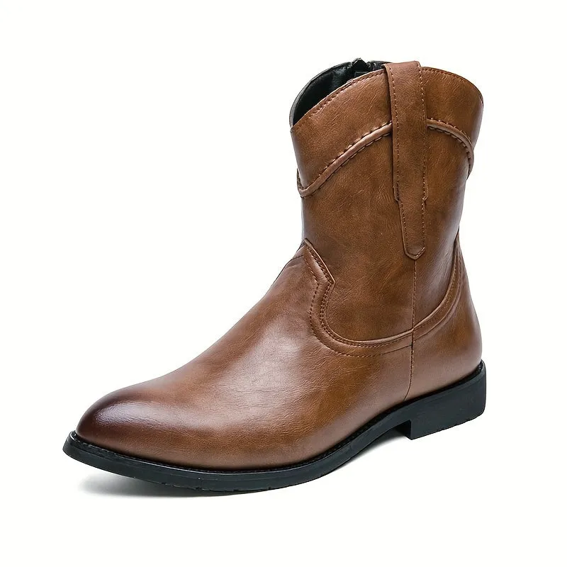 Mens Premium Pointed Toe Roper Boots  Durable Stylish AllSeason