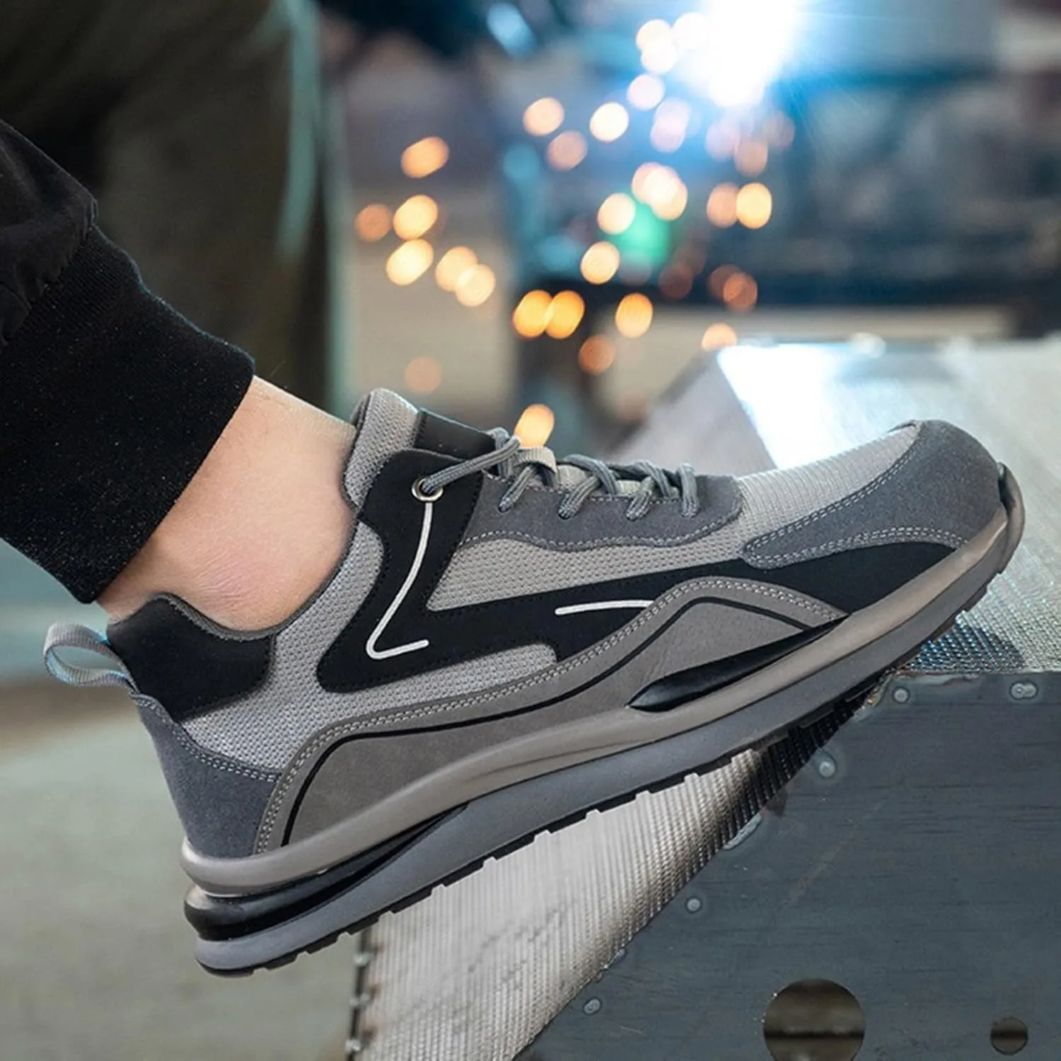 Mens Slip On Walking Shoes Non Slip Running Shoes Lightweight Workout Shoes Breathable Mesh Fashion Casual Sneakers