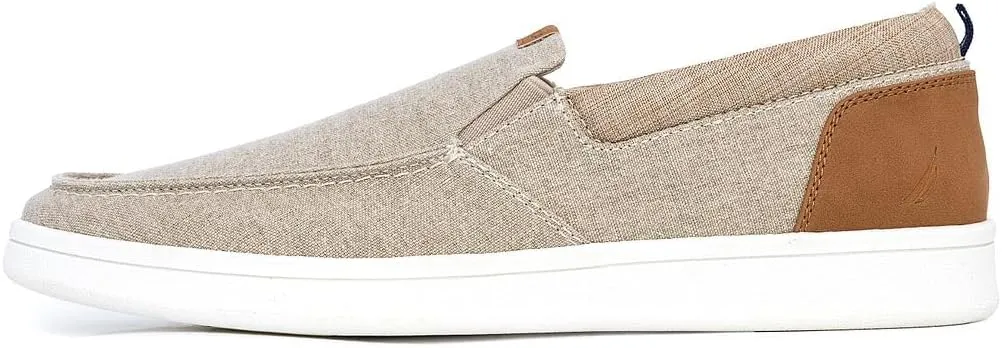 Nautica Men's Slip-On Loafers Casual Moc Toe Sneakers Boat Shoes Slipper for Men  Lightweight & Comfortable - Derwin