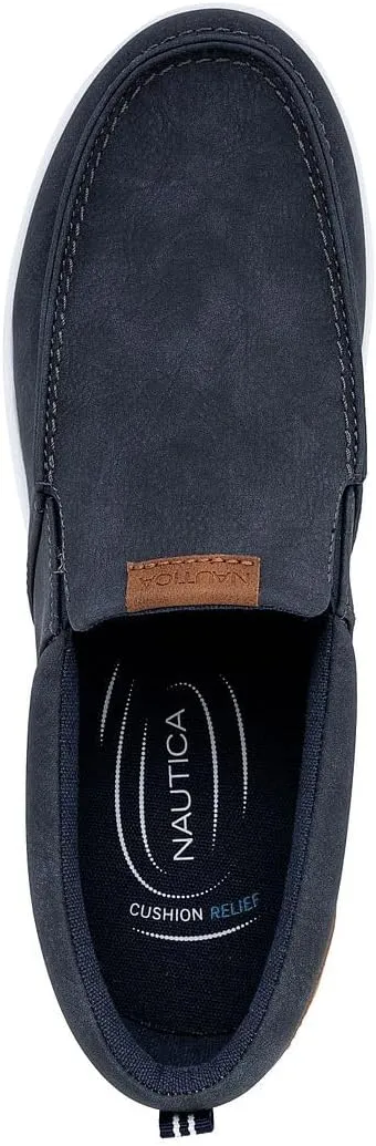 Nautica Men's Slip-On Loafers Casual Moc Toe Sneakers Boat Shoes Slipper for Men  Lightweight & Comfortable - Derwin