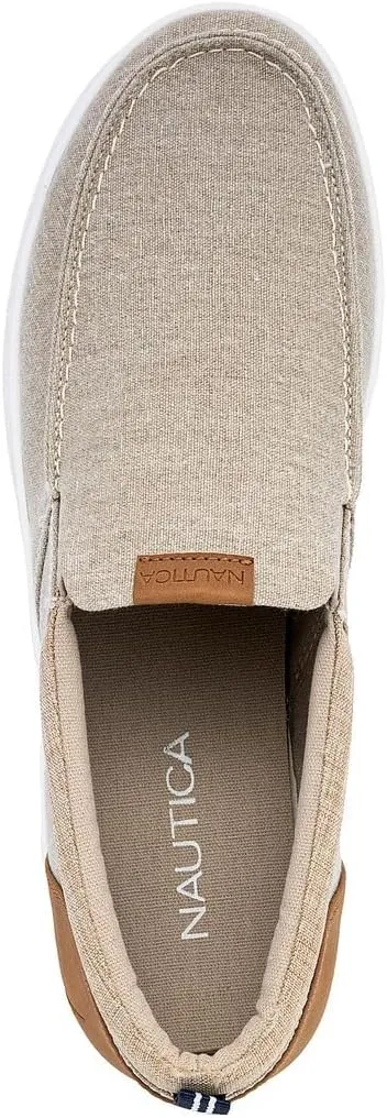 Nautica Men's Slip-On Loafers Casual Moc Toe Sneakers Boat Shoes Slipper for Men  Lightweight & Comfortable - Derwin