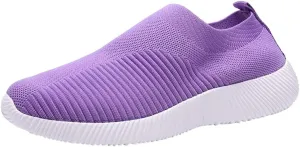 Nonslip Work Shoes Women Casual Solid Color Walking Sneakers Orthopedic Comfort Wear Slip on Lightweight Sneakers