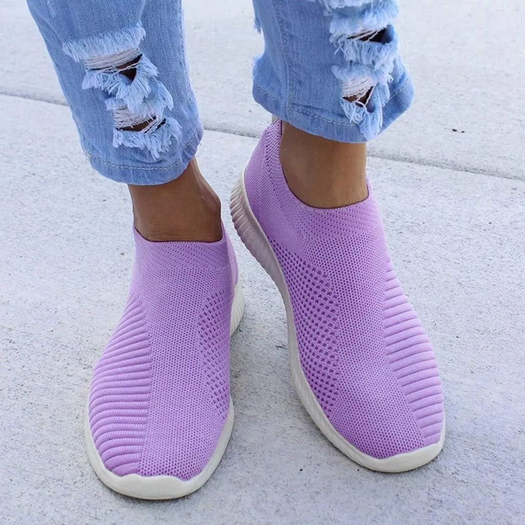 Nonslip Work Shoes Women Casual Solid Color Walking Sneakers Orthopedic Comfort Wear Slip on Lightweight Sneakers