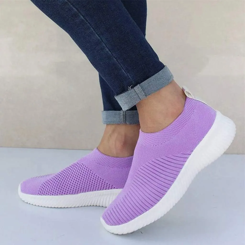 Nonslip Work Shoes Women Casual Solid Color Walking Sneakers Orthopedic Comfort Wear Slip on Lightweight Sneakers
