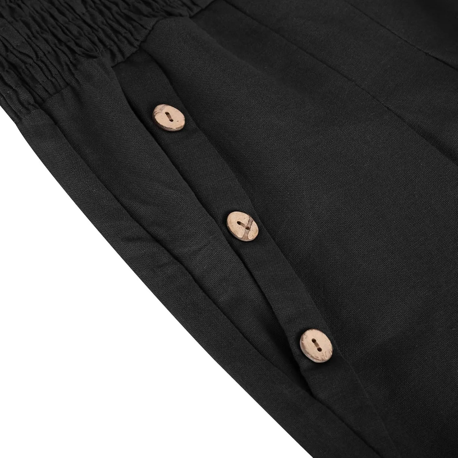 Palazzo Pants for Women Casual Wide Leg Linen Trousers High Waisted Elastic Waist Lightweight Beach Summer Pants