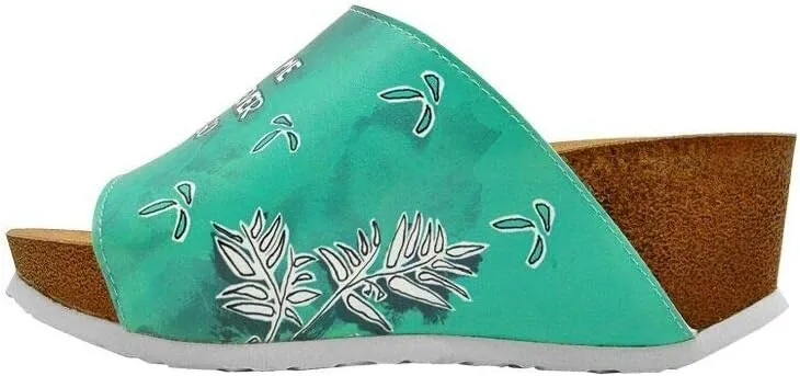 Personalize Your Life Printed Alba Sandal - Chic, Elegant and Casual Style - Vegan, Environmentally Friendly and Handmade - Ergonomic and Breathable
