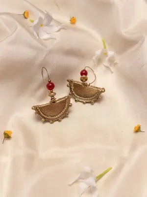 Pie Brass Earrings
