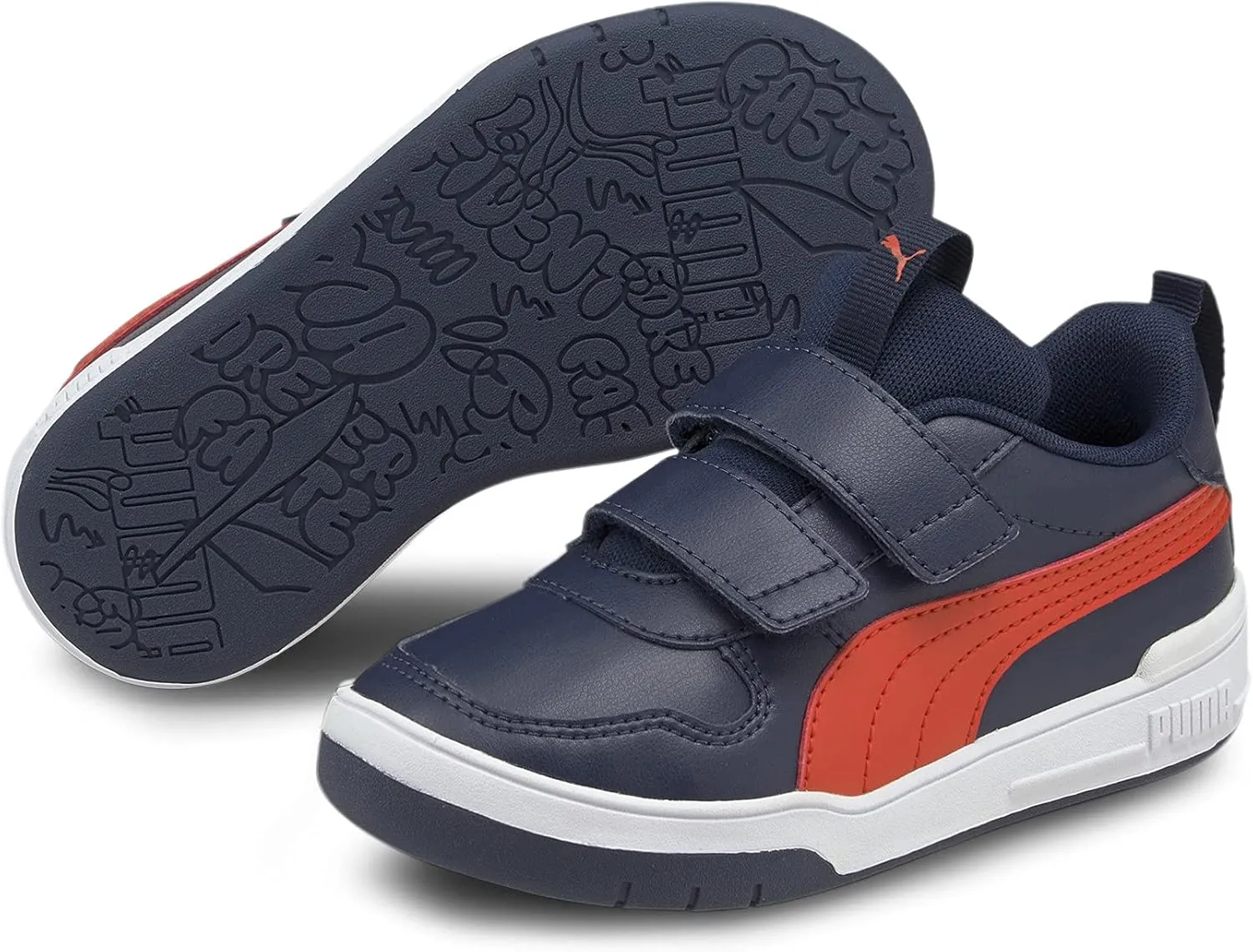 PUMA Unisex-Child Multiflex Hook and Loop Sneaker, 27.5 EU