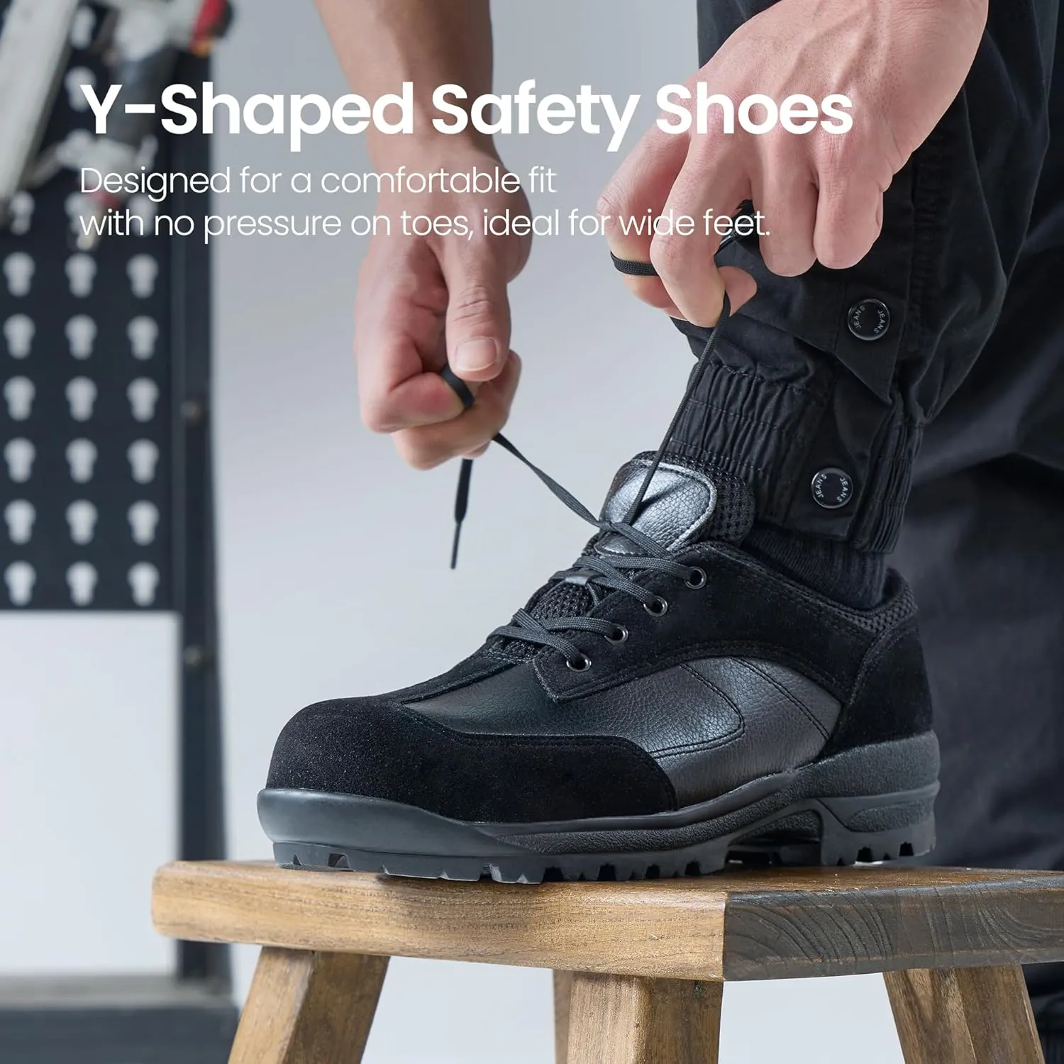 Q-4 Comfortable Safety Shoes  PVC Toe Cap, EU Riot Police Outsole, ESG Recycled Materials, Durable Work & Hiking Shoes