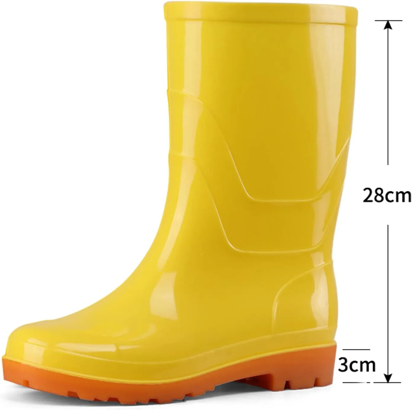Rain Boots Women Women's Rain Boots Waterproof Mid Calf Garden Shoes Non Slip Work Shoes for Outdoor Gardening Work