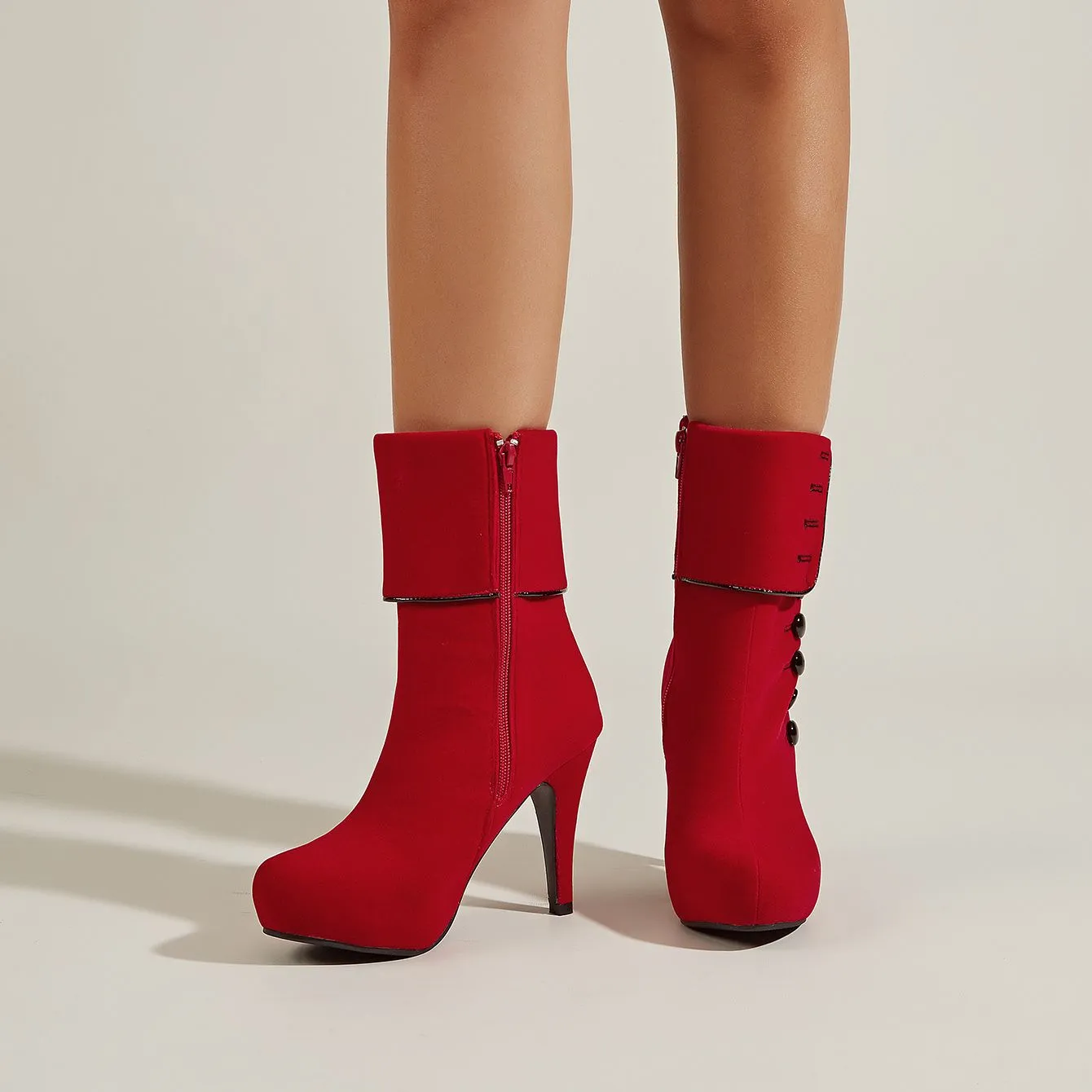 Red High Heel Ankle Boots for Women | Elegant Shoes For Parties