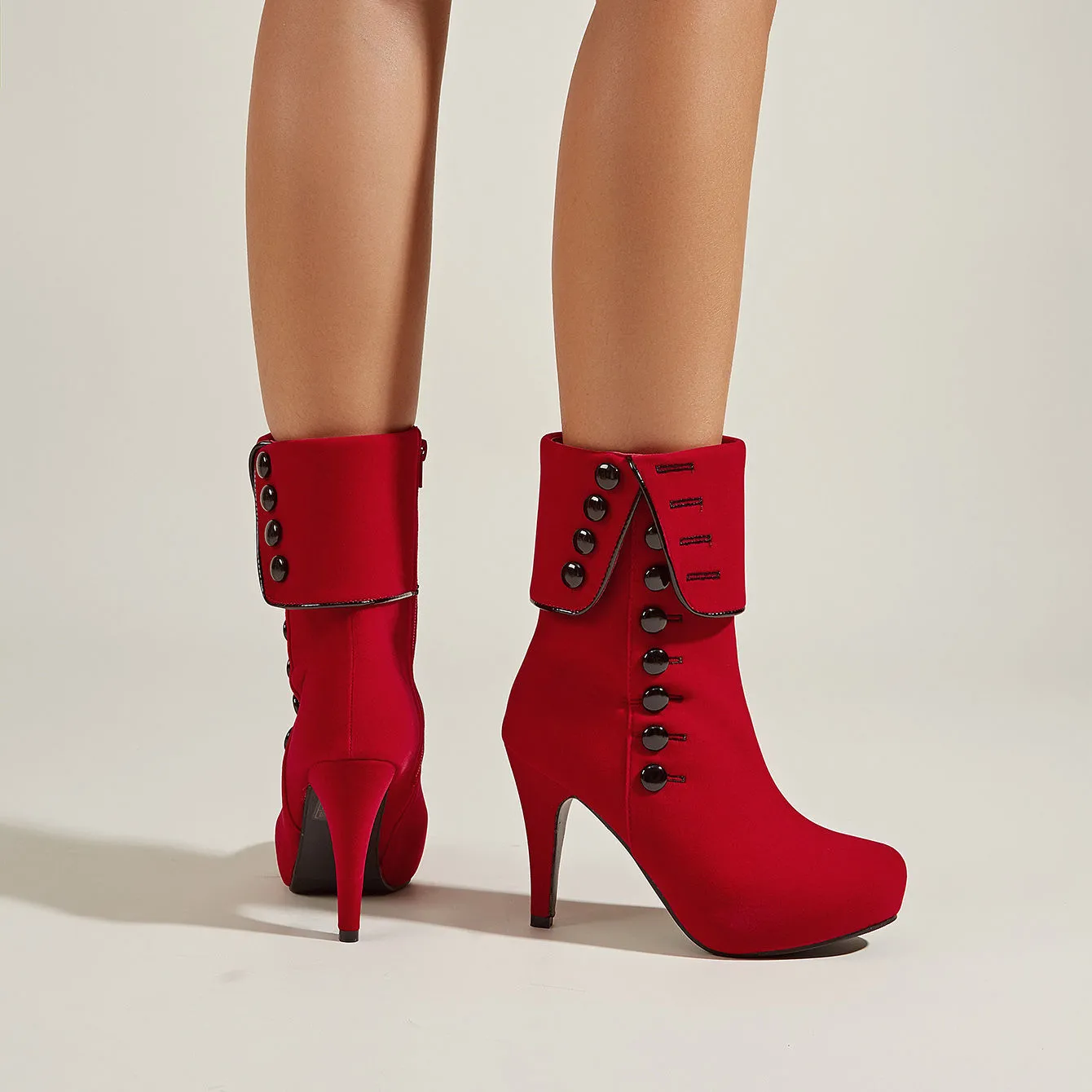 Red High Heel Ankle Boots for Women | Elegant Shoes For Parties