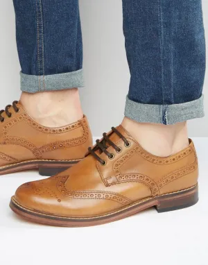 Red Tape Premium Brogues In Tan Leather