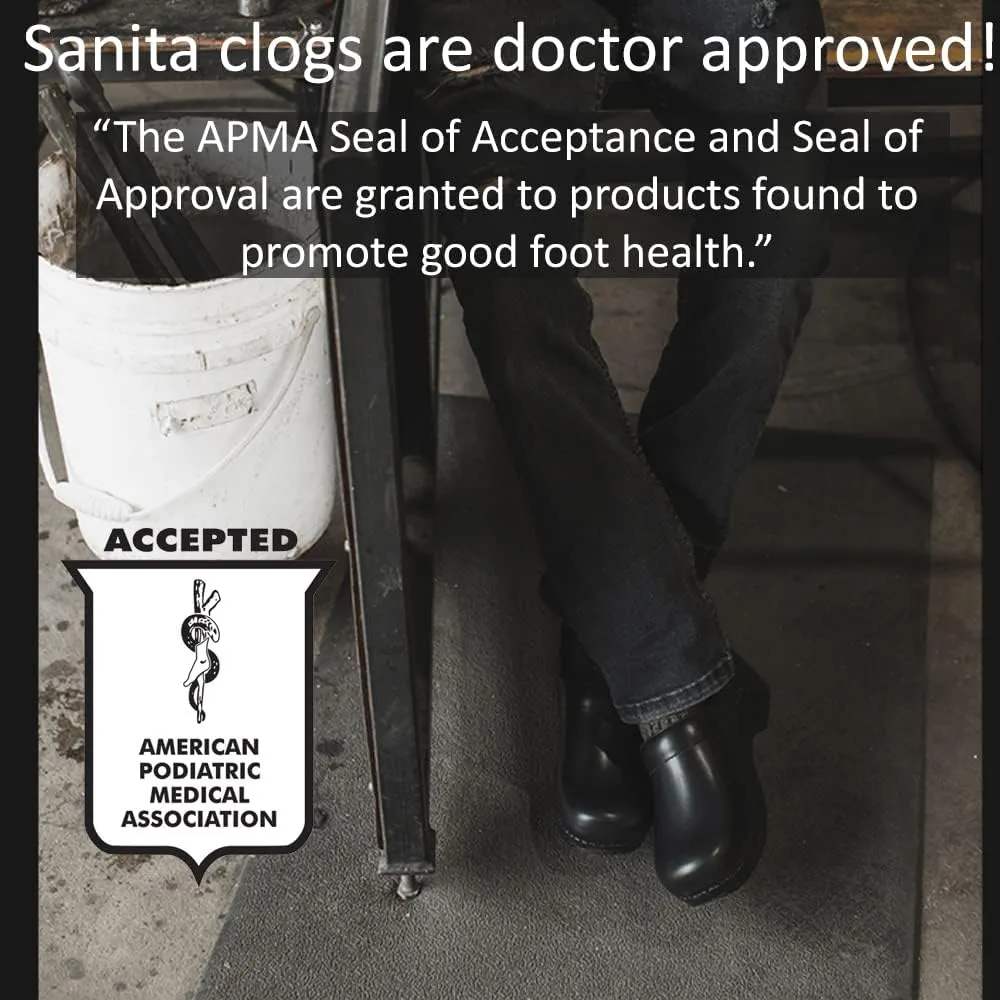 Sanita Pro Patent Wide Professional Clogs for Women - Arch Support, Durable, Closed-Back Slip-On Shoes