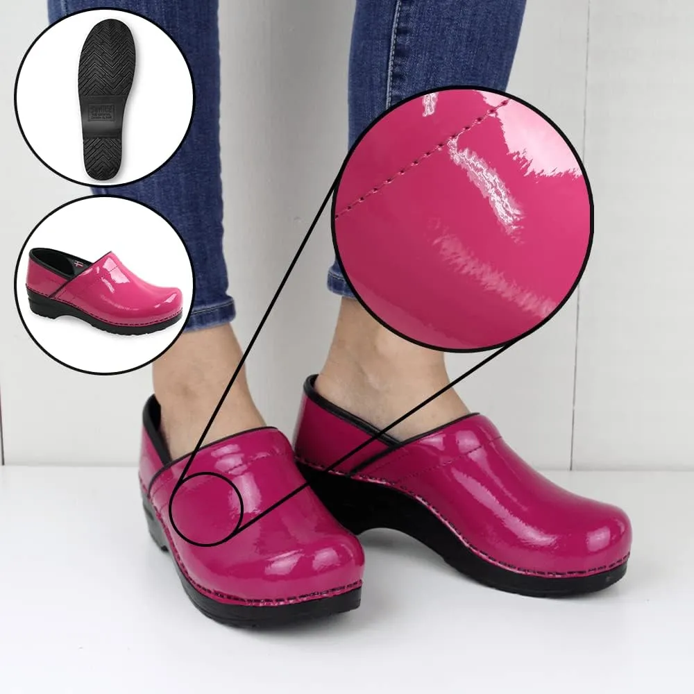 Sanita Pro Patent Wide Professional Clogs for Women - Arch Support, Durable, Closed-Back Slip-On Shoes