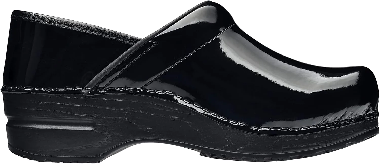 Sanita Pro Patent Wide Professional Clogs for Women - Arch Support, Durable, Closed-Back Slip-On Shoes