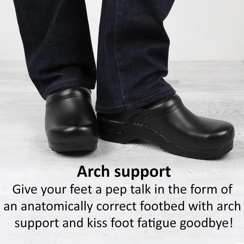 Sanita Pro Patent Wide Professional Clogs for Women - Arch Support, Durable, Closed-Back Slip-On Shoes