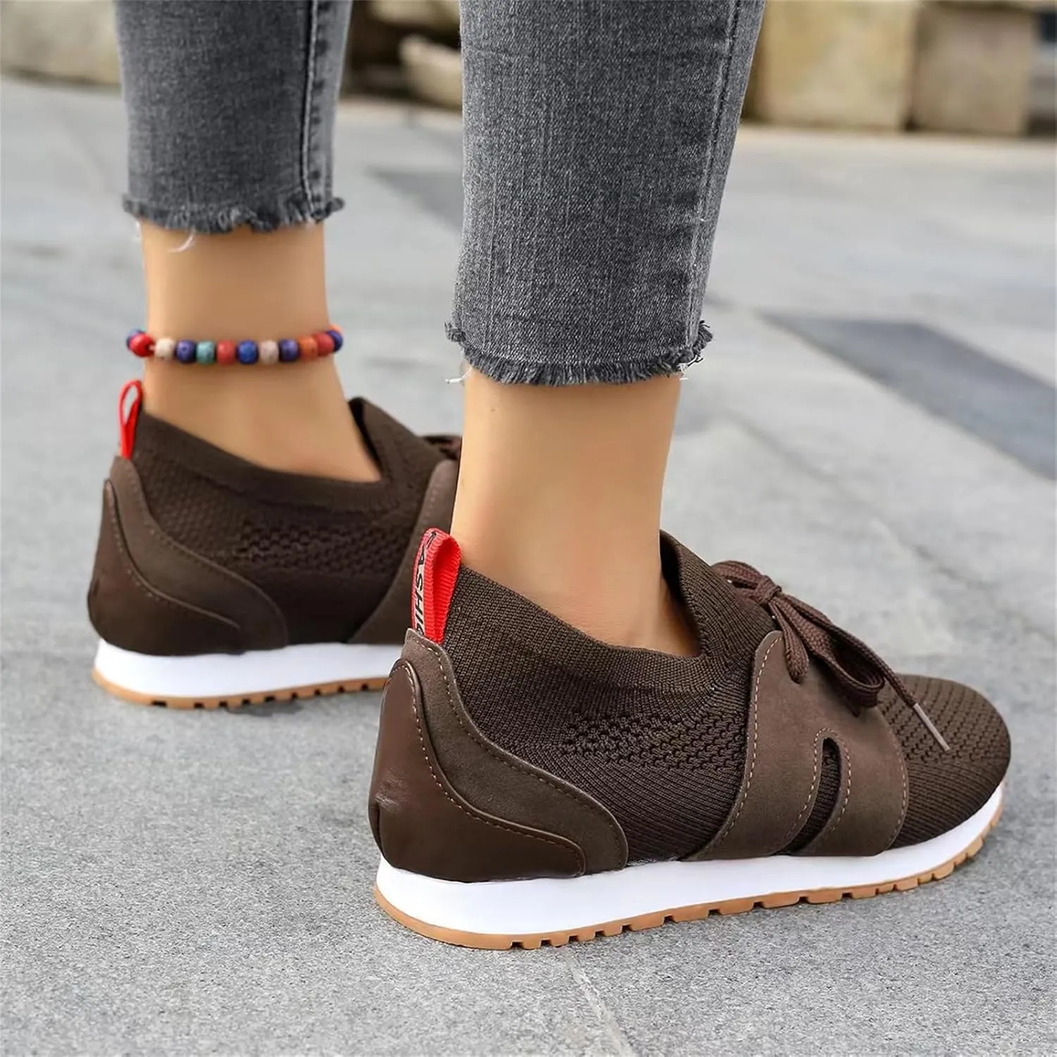 Slip On Sneakers Women Arch Support Walking Tennis Shoes Memory Foam Lightweight Casual Athletic Running Gym Shoes