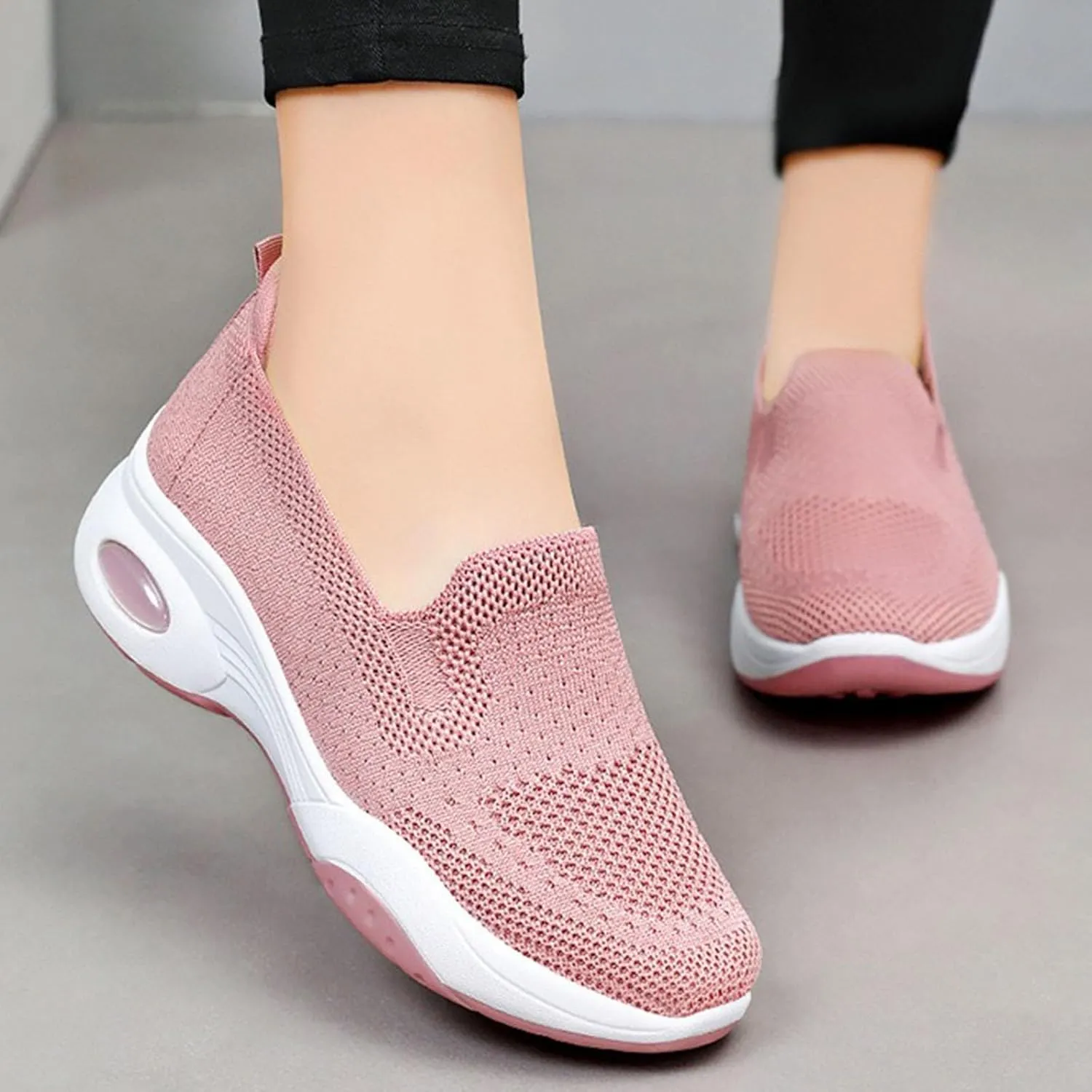 Slip On Sneakers Women Running Shoes Lightweight Tennis Shoes Non Slip Workout Shoes Breathable Walking Womens Sneakers