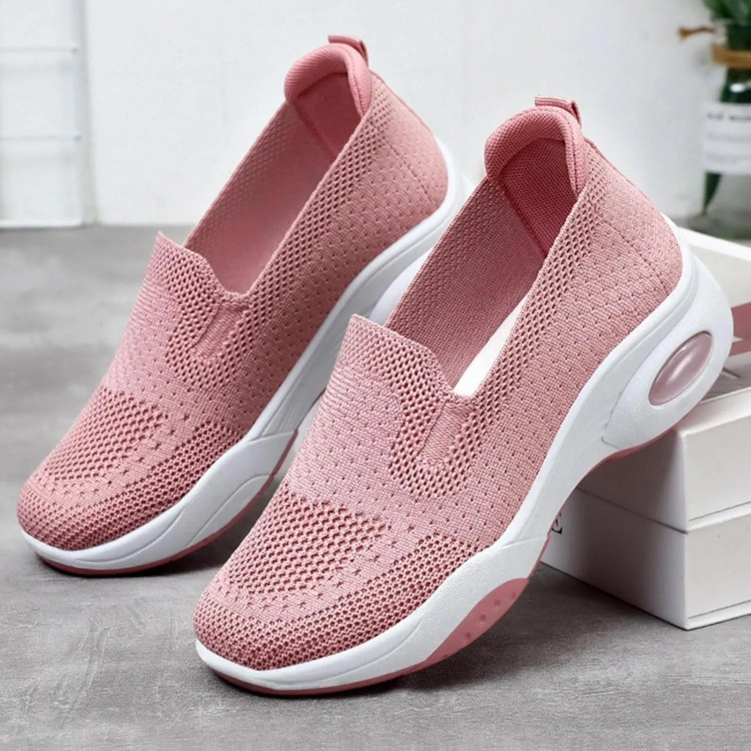 Slip On Sneakers Women Running Shoes Lightweight Tennis Shoes Non Slip Workout Shoes Breathable Walking Womens Sneakers