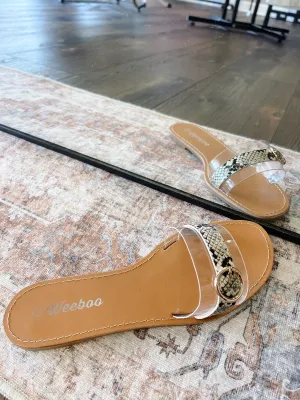 Snake Skin Flat/ Clear